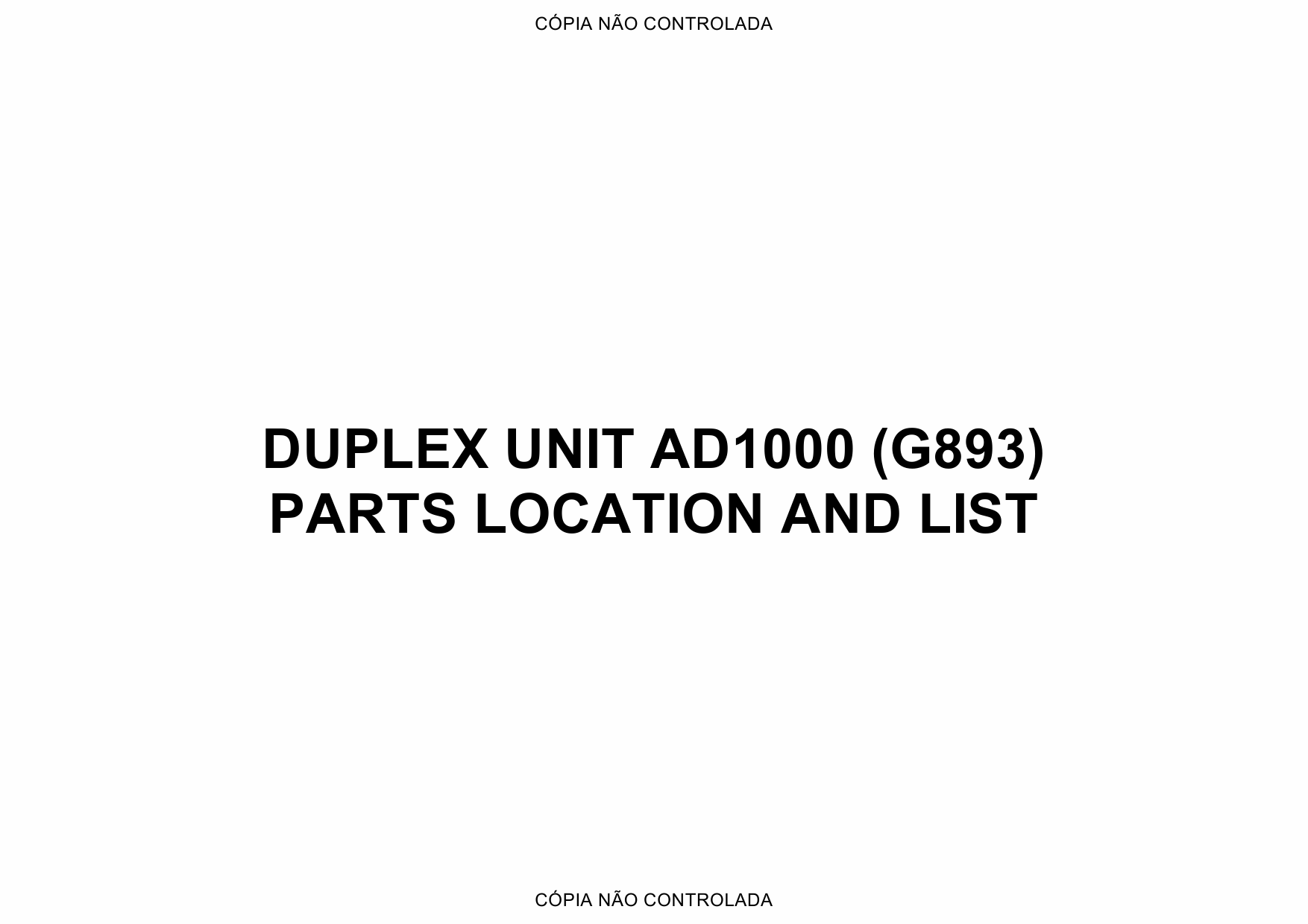 RICOH Options G893 DUPLEX-UNIT-AD1000 Parts Catalog PDF download-1